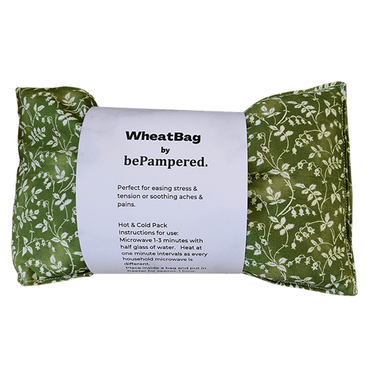 X-Large Wheat Bag - Green Floral