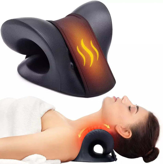Neck and Shoulder Relaxer, Cervical Traction Device with Heating Pad